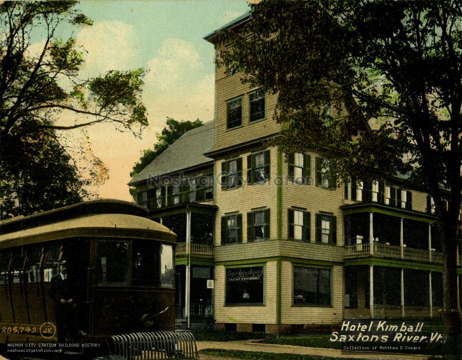 Postcard: Hotel Kimball, Saxtons River, Vermont